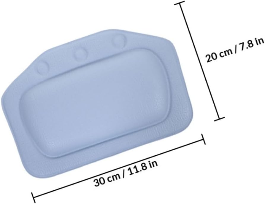Bathtub Pillow and Head Rest Pad 2pcs Set Foam Bath Pillow with Suction Cups Comfortable for Bathroom Spa Relaxation