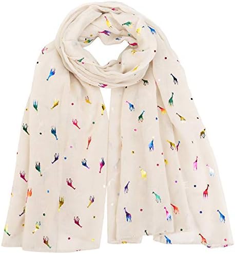 Giraffe Animal Print Women's Scarf Shawl Wrap By World of Scarfs