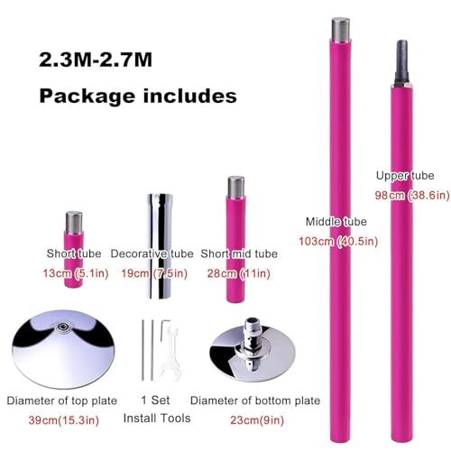 Barre de pole de 45 mm portable et sans perçage pour appartement - 8