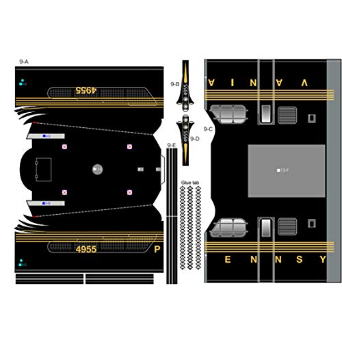 Trem Locomotiva Eletrica GG1 Quebra Cabeça 3D Colagem Miniatura Papercraft HAS BRASIL