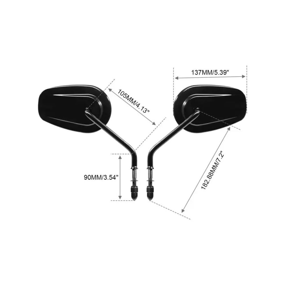 Rétroviseurs De Moto 8mm pour Har&Ley Road King Touring XL 883 Sportster Softail Dyna Bobber Chopper Street Rétroviseurs Moto