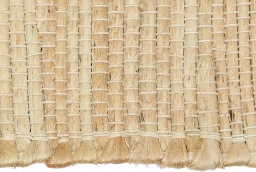 Image of The Home Talk Hand-Made Tablemat - Vintage Mats for Parties, Dining Table, Coasters - Decorative Placemats - 100% Jute Natural Fibers - Pack of 6 (13 x 19 Inches - Natural)