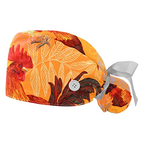 Casquettes de travail avec bandeau de sudation anti-transpirant JDEZ coq coloré 2PCS