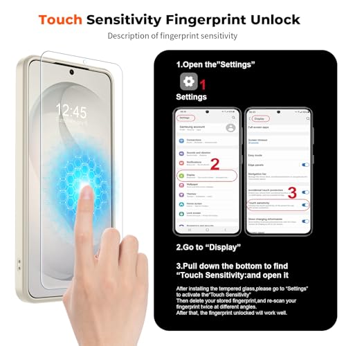 Image of SUPFINE Magnetic for Samsung Galaxy S26 Case with Screen Protector, (Built-in Magnets) (Military Grade Drop Protection) Slim Translucent Shockproof Phone Case,Stone