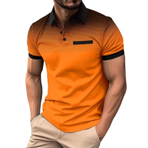 Polo léger col en V à manches courtes avec boutonnière pour un confort frais