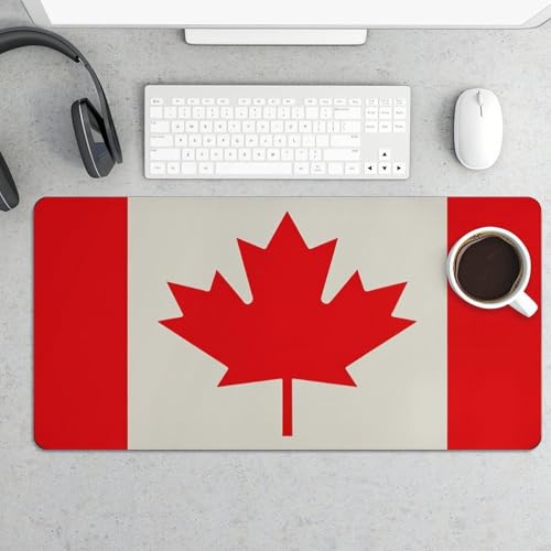 Desk Pad Protector 24x12 Inch Extended Retro Canada Flag