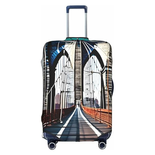 Housse élastique de valise moyenne blanche protection bagage soute