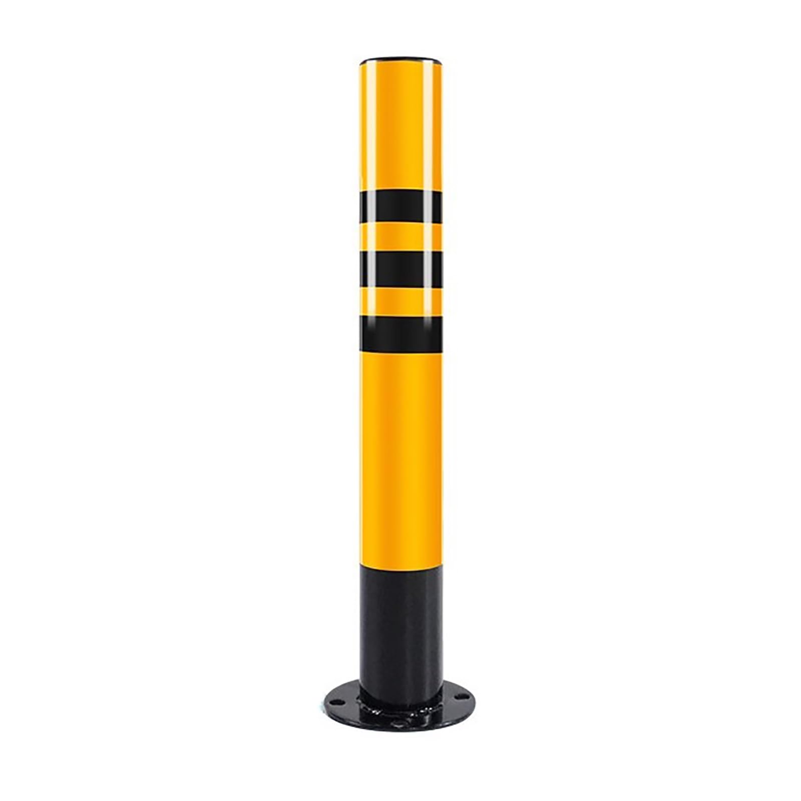 HCZKIUJY Parking Barrier Bollard with Reflective Tape and Anchor Bolts for Traffic Safety and Vehicle Protection (1pcs)