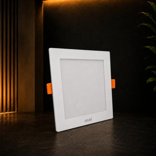 Image of NW 5W Roaster Square LED Panel Light | Concealed Ceiling Downlight | False Ceiling Recessed Light | Energy Efficient | High Brightness | 2 Year Warranty | Light Color- Warm White (Pack of 1)