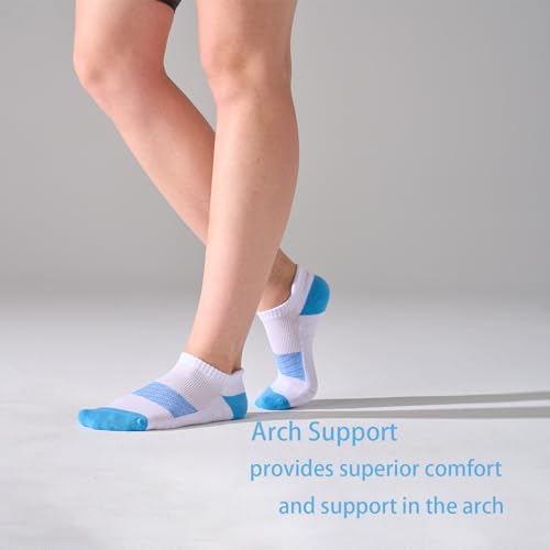 8 Pairs Running Ankle Socks Low Cut Cushioned Athletic Socks For Women and Men 5