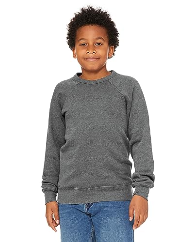 Youth Sponge Fleece Raglan Sweatshirt by Bella+Canvas