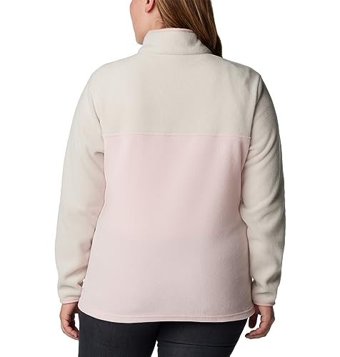 Image of Columbia Womens Benton Springs Half Snap II Pull Over Fleece Jacket, Dark Stone /Canoe /Vintage Blue, 3X