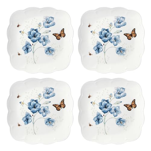 Image of Lenox 894309 Butterfly Meadow Square 4-Piece Dinner Plates