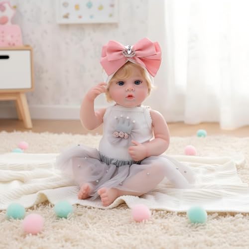 Muñeca Bebé Reborn Vinilo Realista 56 cm miniatura 6
