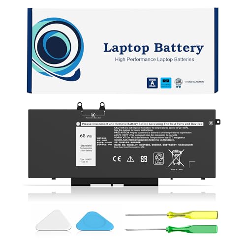 VNYUNQWE 68Wh 3HWPP Laptop Battery Replacement for Dell Latitude 5410 5510 5401 5411 5501 5511 Precision 3541 3551 Inspiron 7706 2-in-1 17 7500/7506 2-in-1 Black 10X1J N2NLL 1VY7F 451-BCMN 15.2V