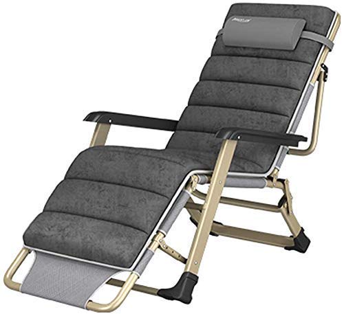 Chaise de jardin inclinable et pliable zero gravite supportant jusqu'a 260 kg pour exterieur