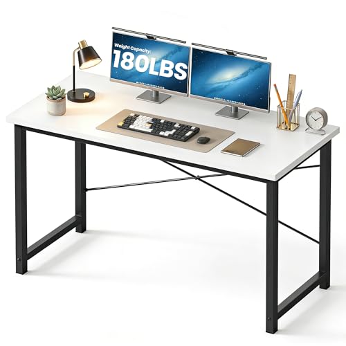 Image of OLIXIS 55-Inch Large Computer Desk for Home Office, White