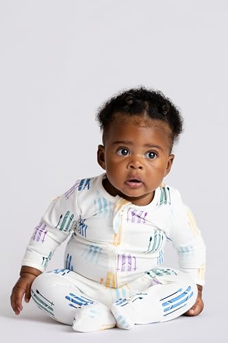 Image of monica + andy Double Zipper One Piece, 100% Organic Baby Clothes for Girls & Boys, Unisex, Preemie, Newborn & Infant Sizes