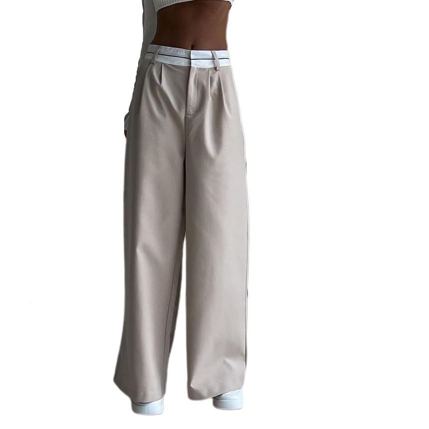 Melliflo Womens High Waist Wide Leg Pants Business Office Casual Trousers with Pockets