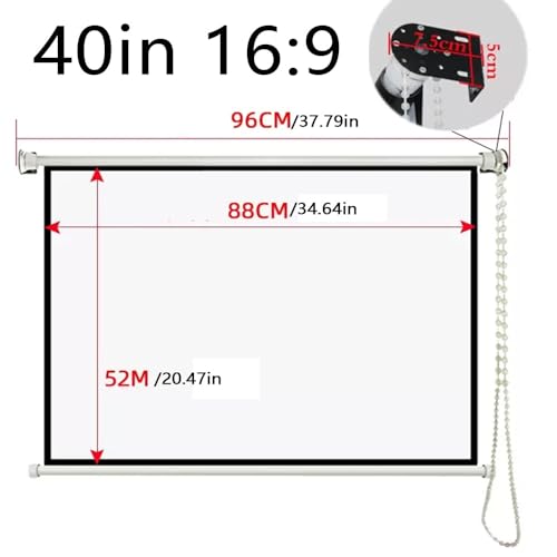 Pantalla manual para proyector 40" 16:9 miniatura 6