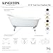 Kingston Brass NHVCTND653129B5 Aqua Eden Clawfoot Tub, 61-9/16 inch Length, White/Oil Rubbed Bronze