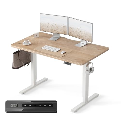 FEZIBO Standing Desk, 48 × 24 Inches Electric Height Adjustable,...