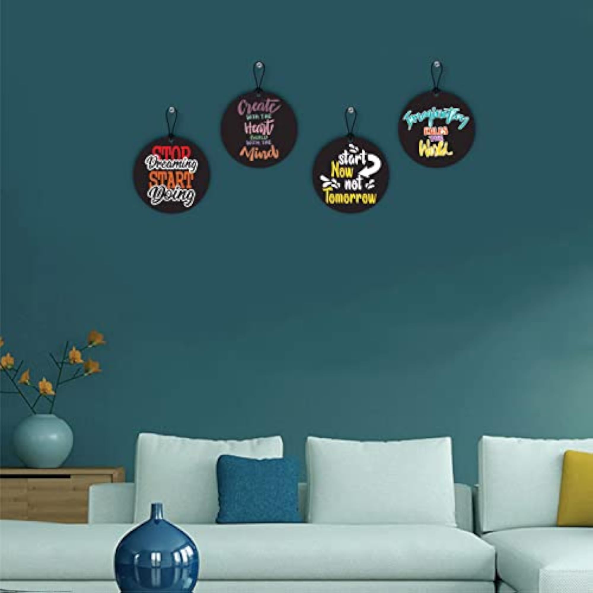 Inspirational Quotes MDF Wall Hanging Decor Plate