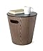 Umbra Woodrow Storage Stool. Tabouret de Rangement Woodrow. Tabouret Rond en Bois Aspect Noyer et Couvercle Laqué Noir, Idéal pour Les Petits espaces, 40.6x42cm, en Bois finition Noyer et Laqué Noir