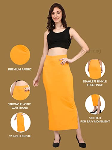 Image of Mehrang Stretchable Saree Shapewear Petticoat for Women, Cotton Blended,Petticoat,Skirts for Women,Shape Wear Dress for Saree