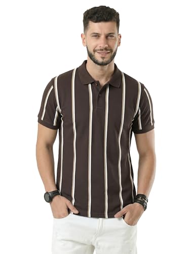 Image of fanideaz Branded Mens Half Sleeve Cotton Striped Polo T-Shirt for Mens || Polo Tshirt for Men || Branded Tshirt for Men