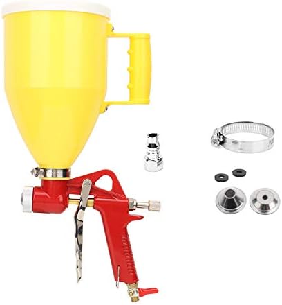 Yuecoom Drywall Texture Sprayer, Drywall Hopper Texture Spray Guns, 0.79 Gallon Air Texture Gun with 4/6/8mm Nozzles, 1/4in Air Hopper Wall Painting Sprayer for Stucco Mud, Knockdown, Popcorn Ceiling