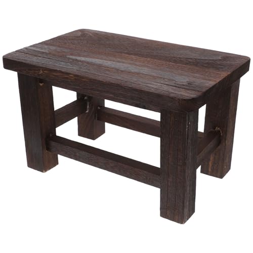 ANDRESLAD Taburete De Madera Sólida Taburete De Pie Pequeño para Heces De Corta para Adultos para Sentar El Que Cambia El De Paso Pequeño De Madera