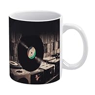Preferred Material: The handle and body of the mug are both made of ceramic, and this Vinyl Records mug is made of high-quality ceramic material with a smooth surface. Features: The texture is comfortable and makes you feel better when holding it, an...