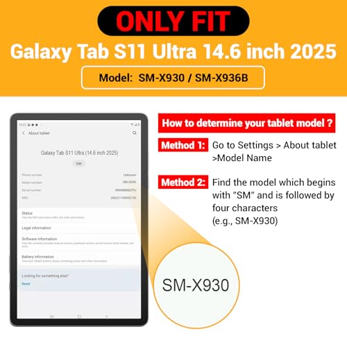 Funda para Samsung Galaxy Tab S11 Ultra de 14.6 pulgadas 2025 resistente 2