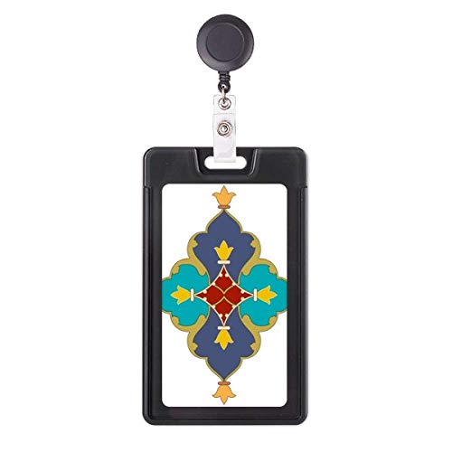 Enrouleur de badge fleur baroque moderne parfait pour le personnel hospitalier et médical