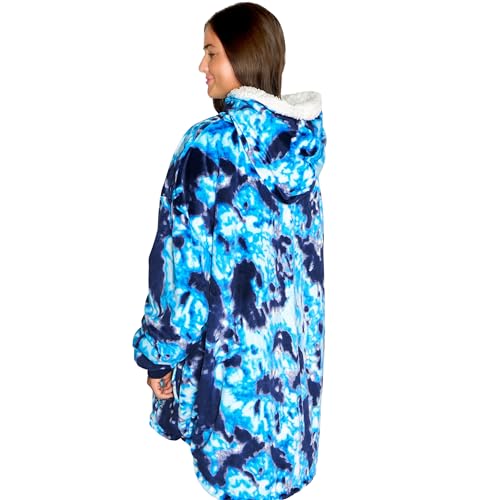 Image of Bare Home Wearable Blanket Hoodie - Soft Plush Sherpa - Warm and Cozy - Oversized Wearable Blanket