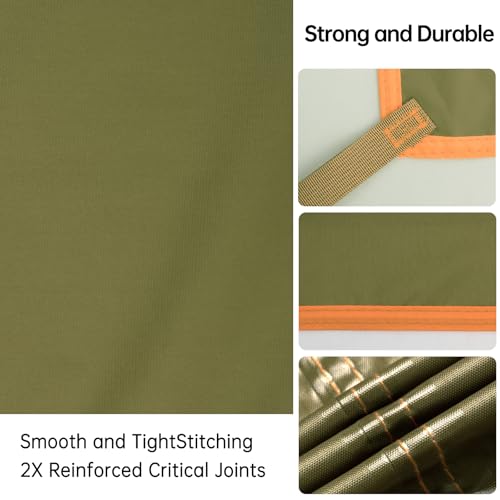 FREE SOLDIER Camping Tarp Waterproof Portable Multifunctional Outdoor Camping Traveling Awning Backpacking Shelter Rain Tarp (Brown 10×13ft)