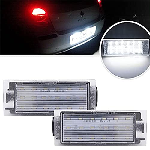 Ayikeiy 2X LED Eclairage plaque d'immatriculation feux de plaque feu de plaque d'immatriculation ampoule pour plaque d'immatriculation compatible avec Renault avec Alfa Romeo (Pour Renault)