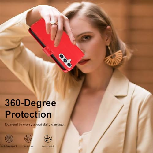 for Samsung A55 Phone Case, Premium PU Leather Wallet Sam Sung A55 Case with Wrist Strap, RFID Blocking, Credit Card Holders, Magnetic Closure Shockproof Protective Galaxy A 55 5G Phone Cases - Image 4