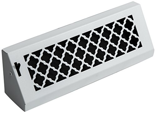 SteelCrest BTU15BBSWH Bronze Series Designer Baseboard Vent with Air-Volume Damper, White