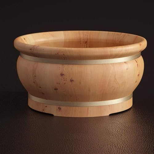 Spa de pies de madera de ciprés o roble con tornillos de cobre