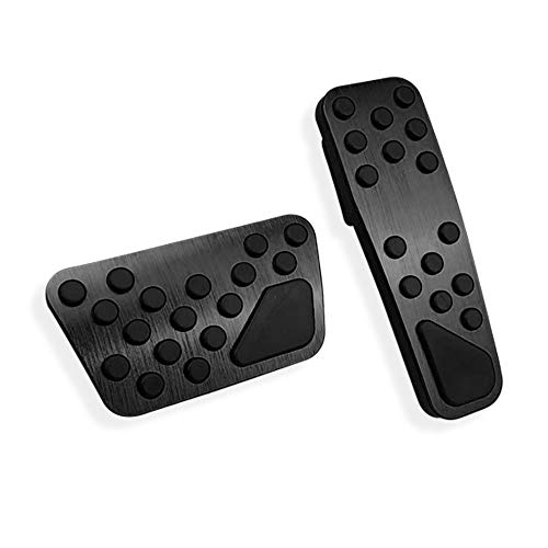 LEXLEY 2PCS Anti-Slip Aluminum Brake Gas Pedal Pads