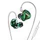 EZ EAR TKZK TK01 HiFi-Einstiegs-Kopfhörer mit dynamischem Treiber, tiefer Bass-In-Ear-Monitor mit Tesla DD, In-Ear-Kopfhörer mit 2pin OFC-Kabel für Bühne, Musik, Pop, ACG (lila, mit Mikrofon)