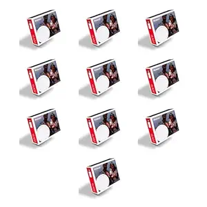 Goldmedal Glazz 10W LED Round Downlight - Cool Daylight (6500K) | Pack of 10| Cut-Out: 102mm | Recessed Downlight for False Ceiling | for Indoor Application | Dimension: 120X37mm