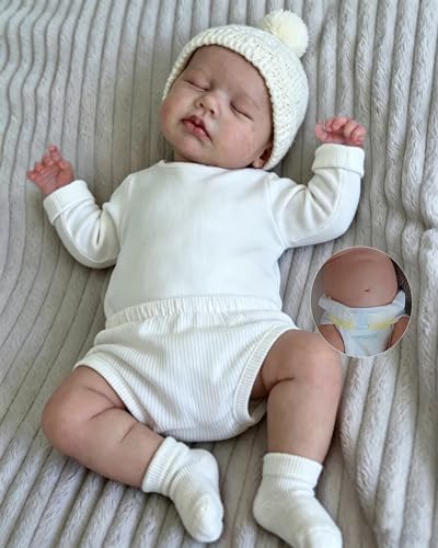 Anano Reborn Baby Mädchen Lebensrecht 18 Zoll Ganzkörper Silikon Puppen Wie Echte Puppen Aussehen Reborn Baby Vollsilikon Lebensecht Newborn Babies Mädchen
