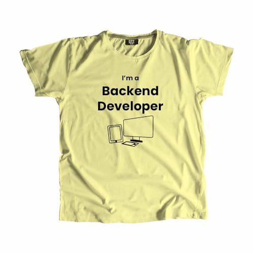 T-shirt Backend Developer jaune beurre pour homme et femme