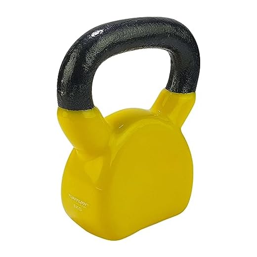 Tunturi Kettlebells Pesa Rusa Vinilo, Unisex Adulto, Yellow, 1