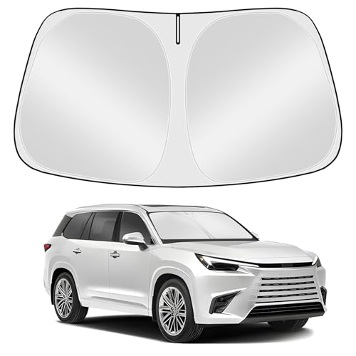 LungsiMotor Front Windshield Sun Shade Custom Fit for 2024-2025 Le-xus TX TX350/500h/550h+, Block UV Rays Foldable Sunshade Sun Visor Accessories