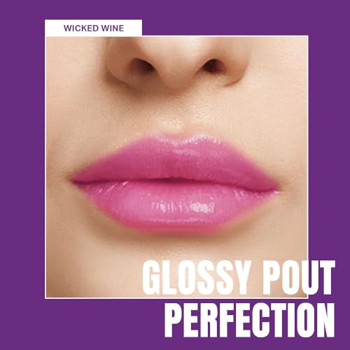 Image of Elle 18 OMG Lip Gloss, Glossy Finish, Wicked Wine, Non-sticky Formula, Light-weight, Moisturising, Infused with Rapeseed and Jojoba Oil, Full Coverage| 2.5ml