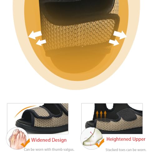 Women's Diabetic Shoes Extra Wide Width Diabetic Slippers,Diabetic Walking Shoes Adjustable Closure Arch Support Orthopedic Shoes for Swollen Feet Plantar Fasciitis4